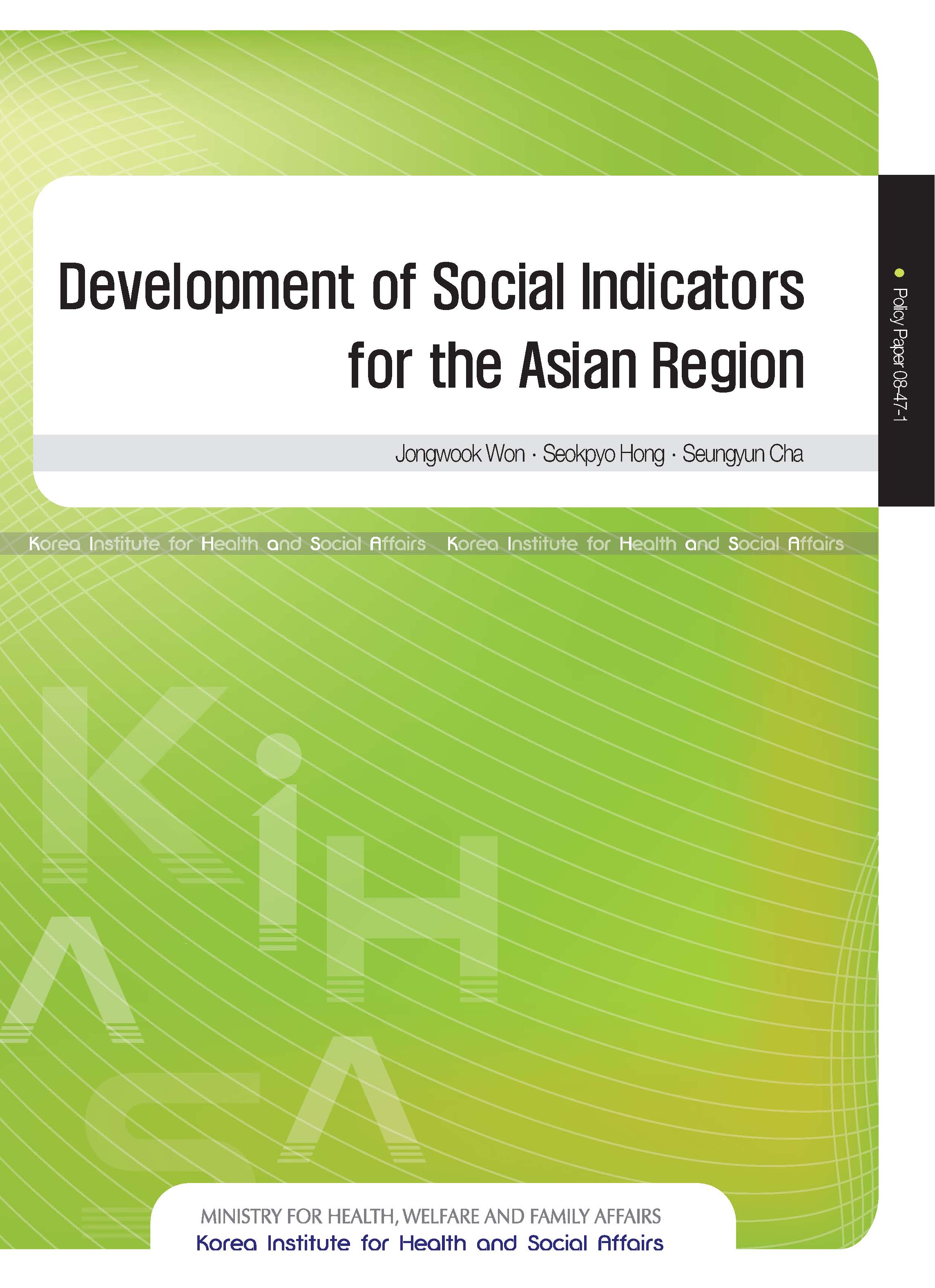 Development of Social Indicators for the Asian Region