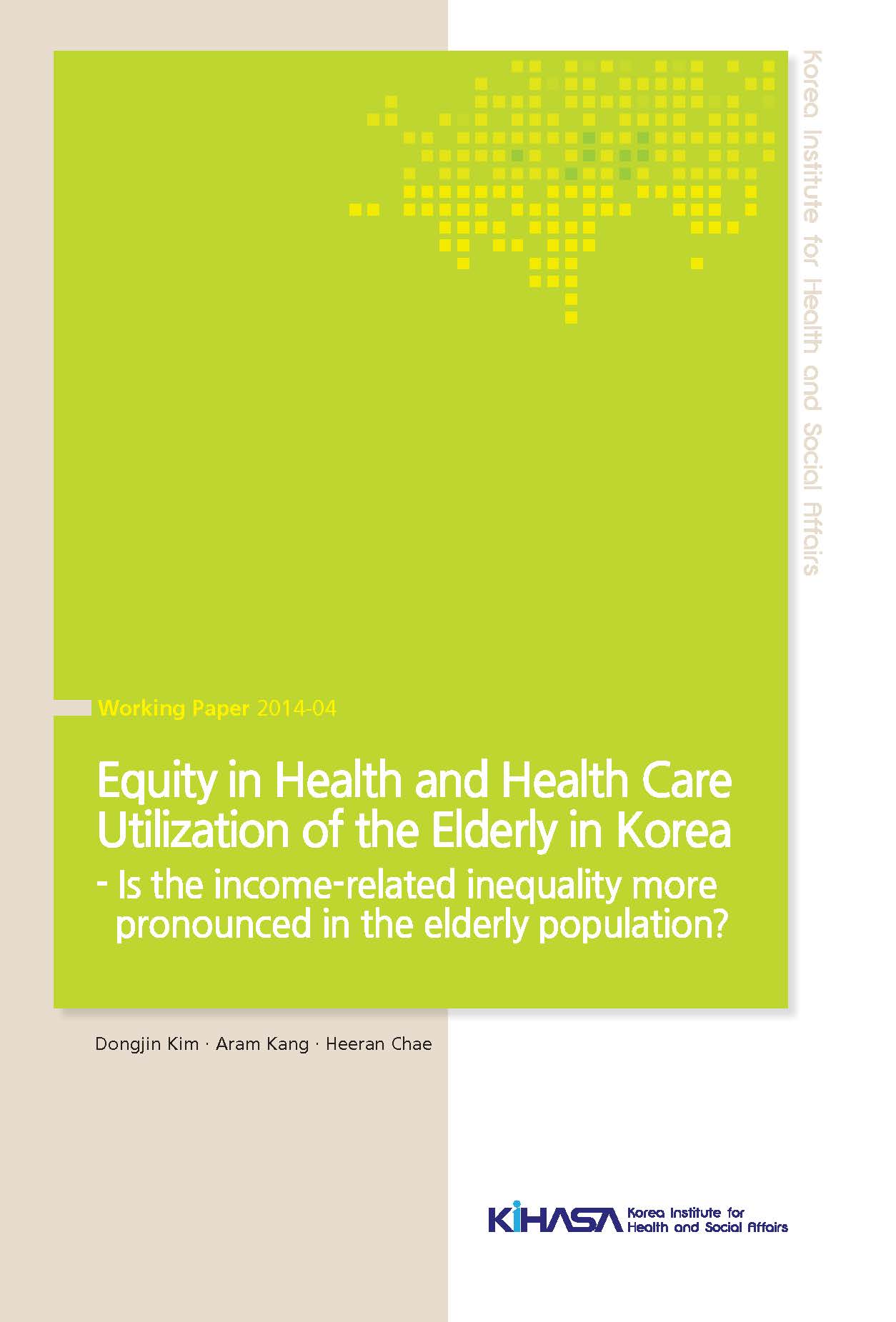 Equity in Health and Health Care Utilization of the Elderly in Korea - Is the income-related inequality more pronounced in the elderly population?