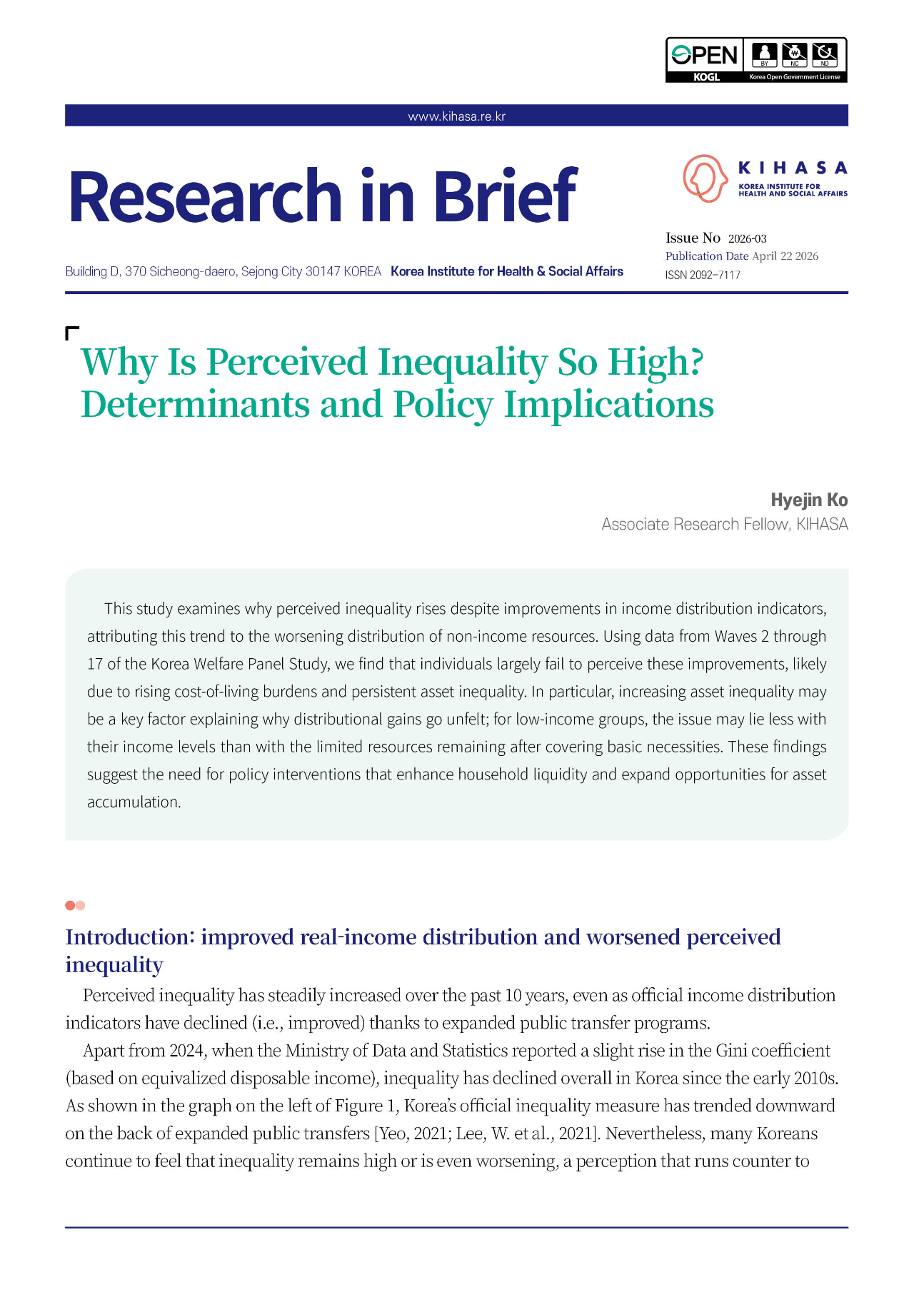 Why Is Perceived Inequality So High?  Determinants and Policy Implications