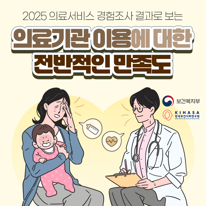 2025 의료서비스 경험조사 결과로 보는 의료기관 이용에 대한 전반적인 만족도